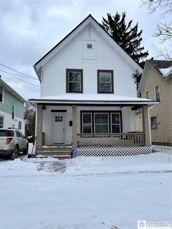 view of front of home with a porch