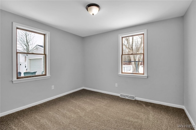 view of carpeted empty room