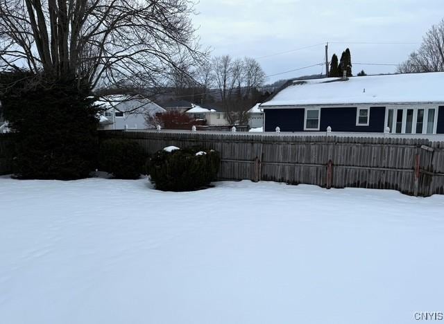 view of snowy yard