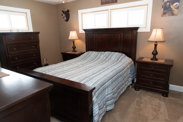 view of carpeted bedroom