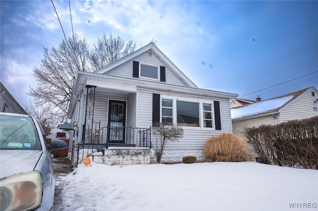 view of bungalow-style home