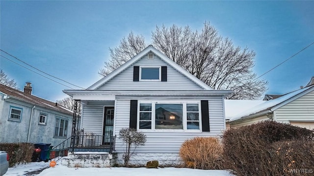 view of bungalow-style home