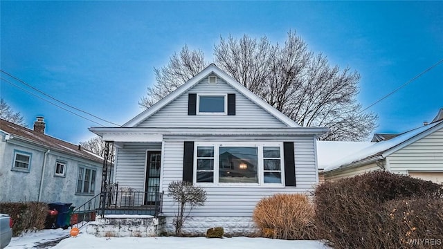 view of bungalow-style home