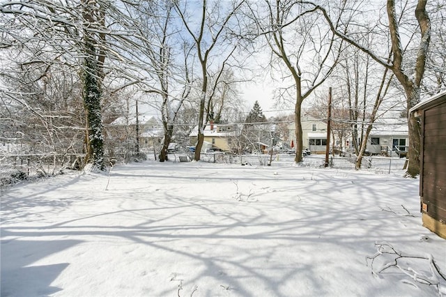 view of snowy yard