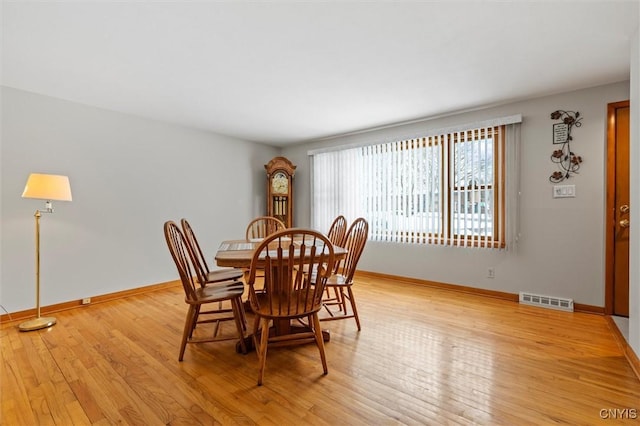 dining area featuring light hardwood / wood-style floors