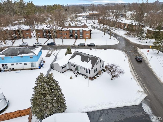 view of snowy aerial view