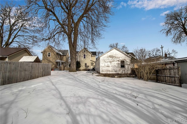 view of snowy yard