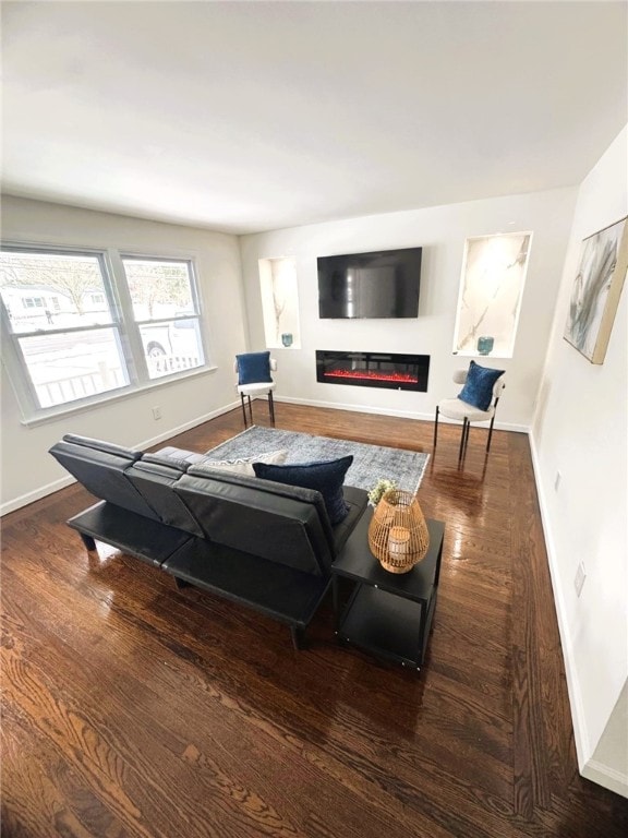 living room featuring hardwood / wood-style floors