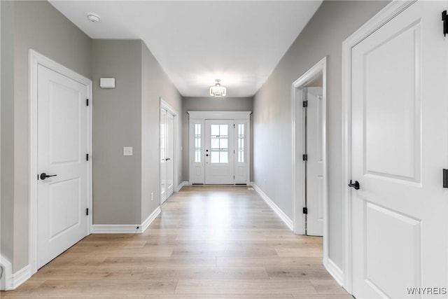 entryway featuring light hardwood / wood-style floors