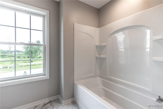 bathroom featuring bathtub / shower combination