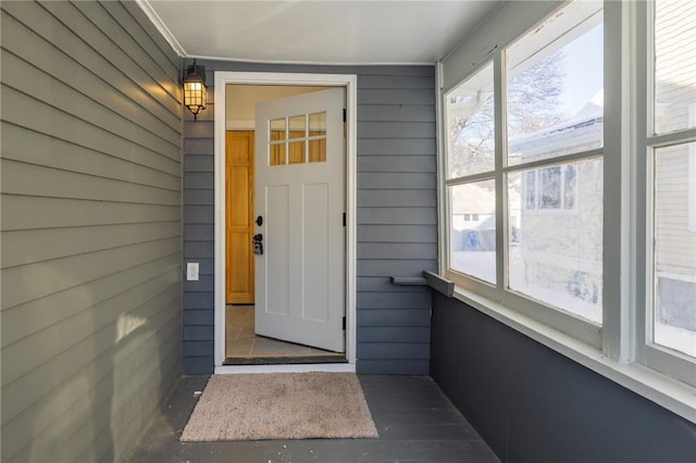 view of doorway to property