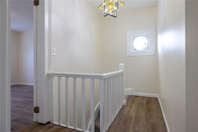 hallway featuring hardwood / wood-style floors