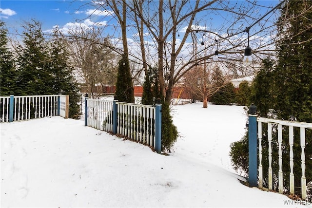 view of snowy yard