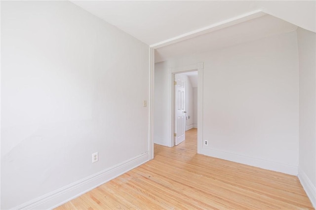 empty room featuring light wood-type flooring