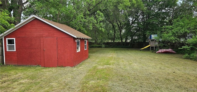 314 Stafford Ave, Marshall, NY 13480 - view of shed with a playground