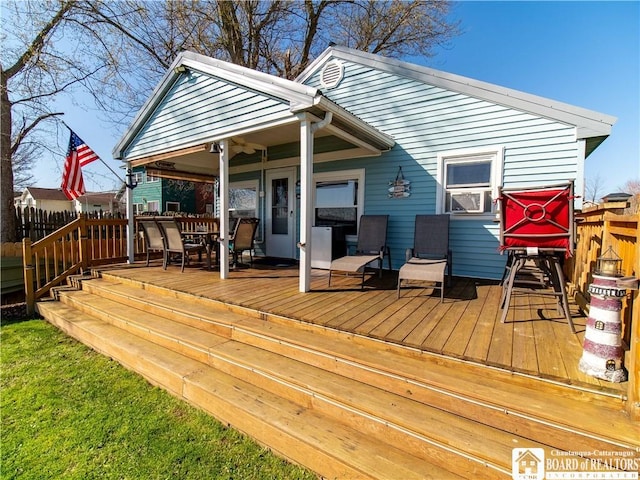 view of wooden deck