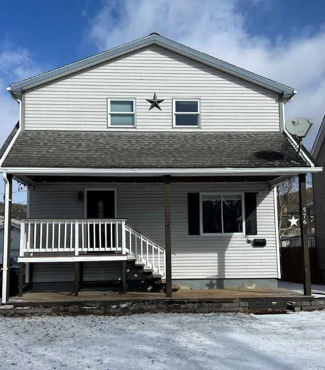 view of front of property with a porch