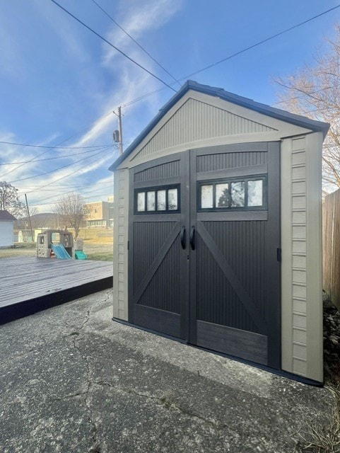 576 W High St, Erwin, NY 14870 - view of shed with fence
