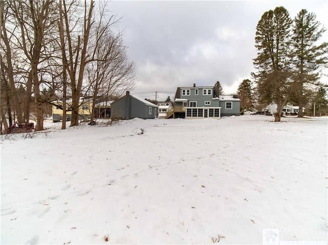 view of snowy yard