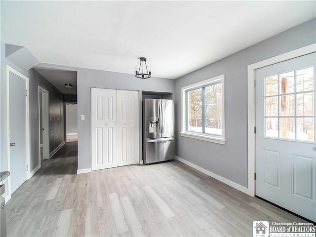 interior space featuring light hardwood / wood-style flooring