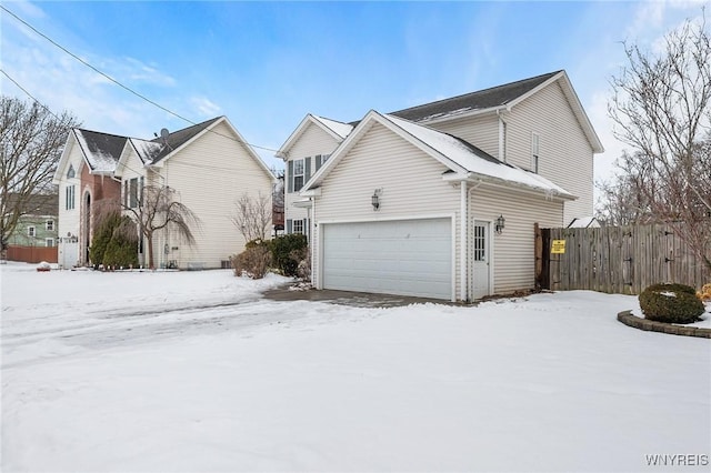 view of snow covered exterior