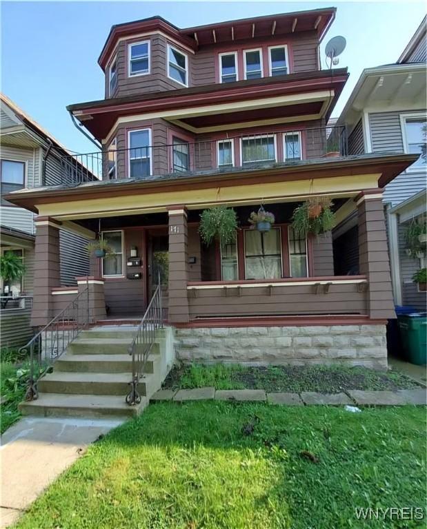 view of front of property with covered porch