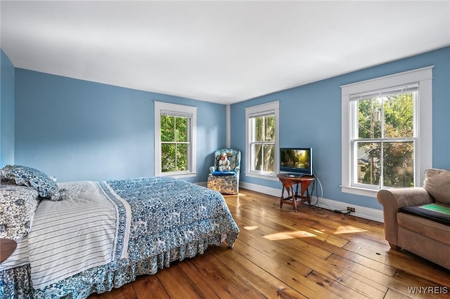 bedroom featuring hardwood / wood-style flooring