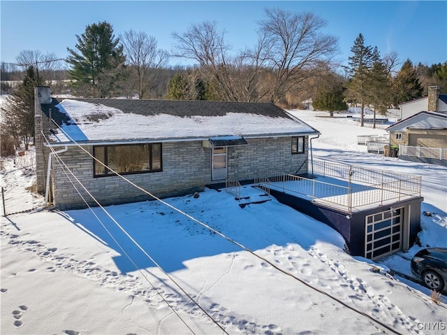 view of snowy exterior