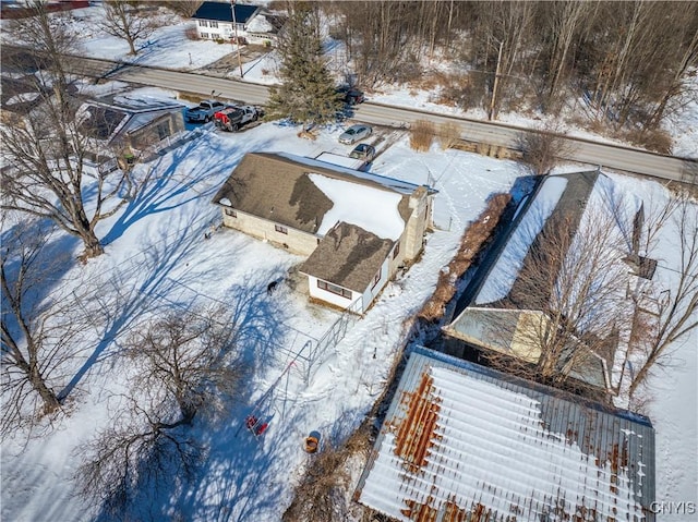 view of snowy aerial view