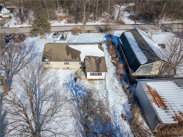 view of snowy aerial view