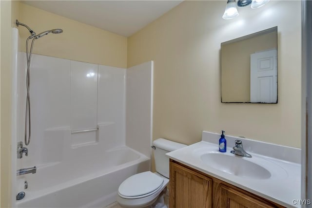 17200 Evans Rd, Hounsfield, NY 13634 - bathroom featuring toilet, shower / bathtub combination, and vanity