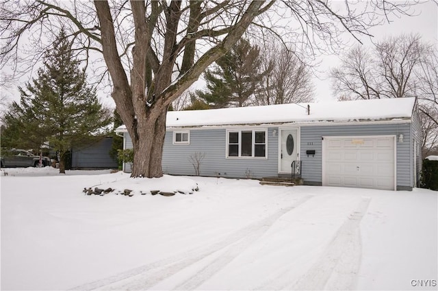 view of single story home