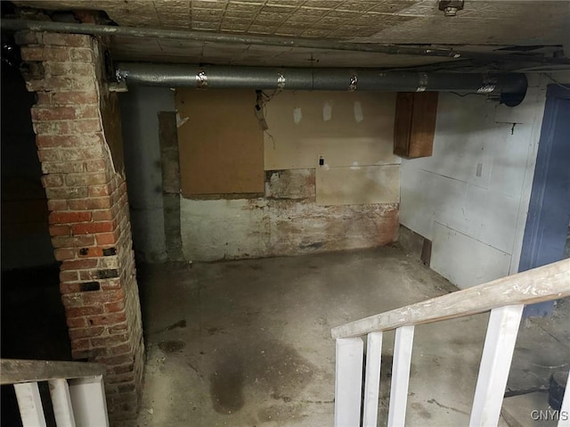 view of basement