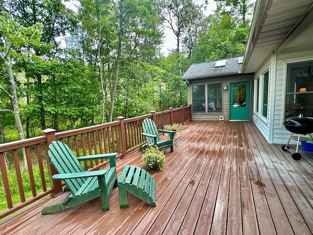 view of wooden deck