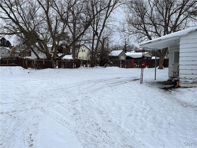 view of snowy yard