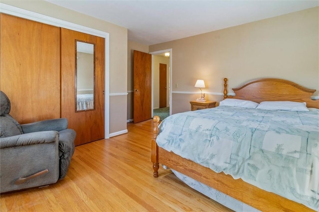 bedroom featuring hardwood / wood-style floors