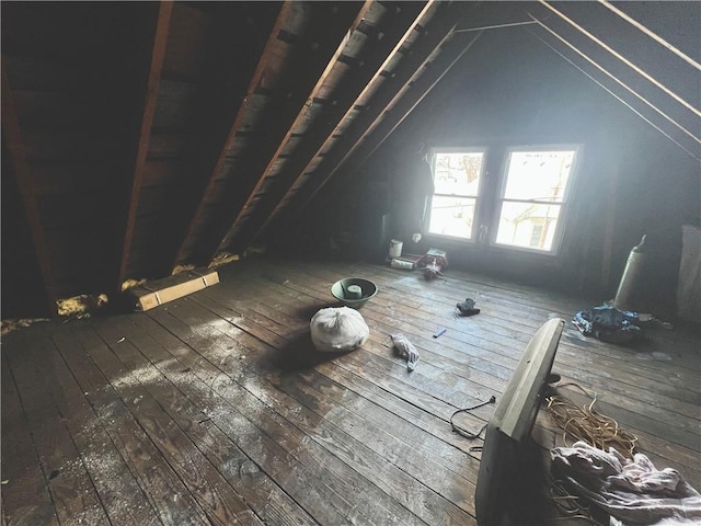 view of attic