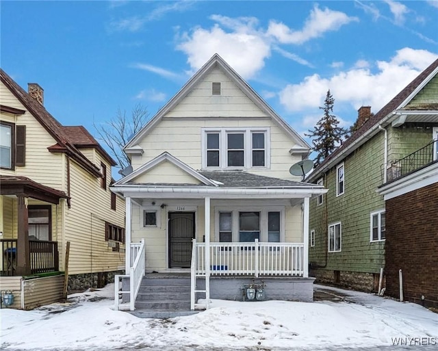 view of front of house with a porch