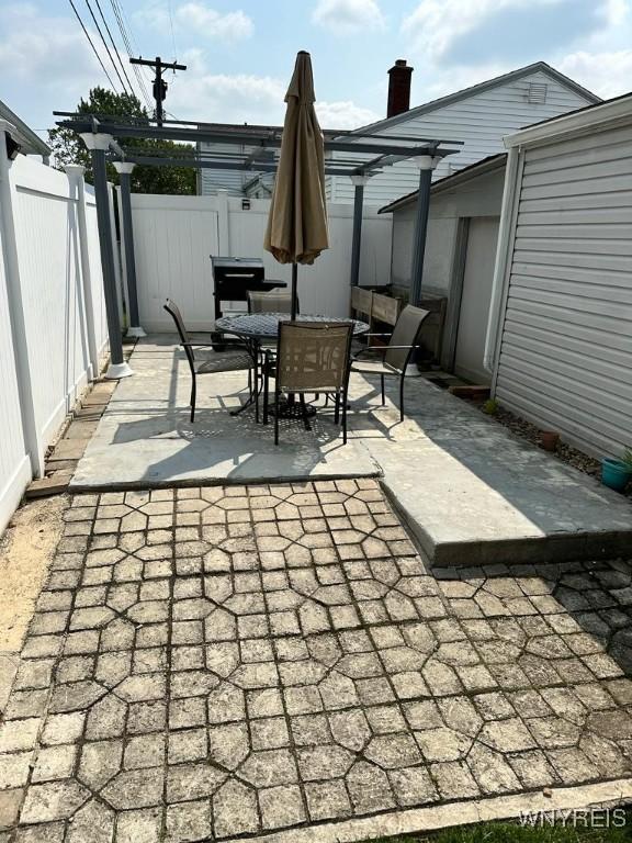 view of patio / terrace with a pergola