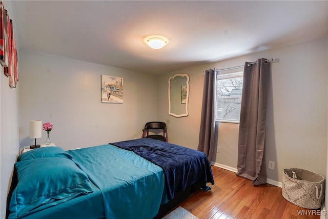 bedroom featuring light hardwood / wood-style flooring