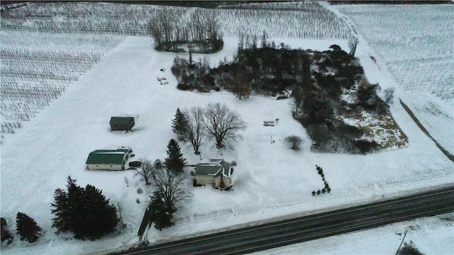 view of snowy aerial view