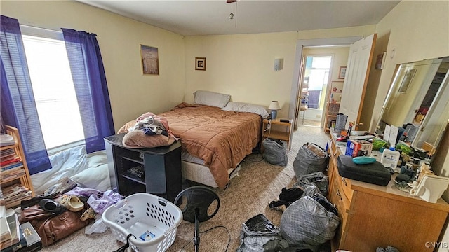 view of carpeted bedroom