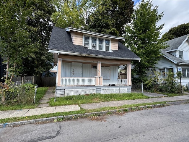 bungalow-style home with a porch