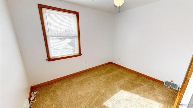 view of carpeted empty room