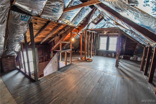 view of attic