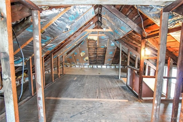 view of attic