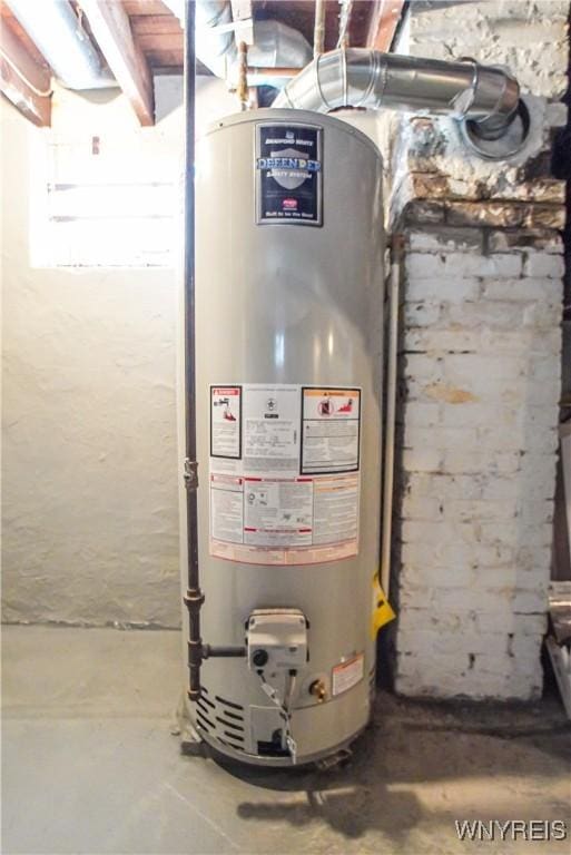 utilities featuring gas water heater