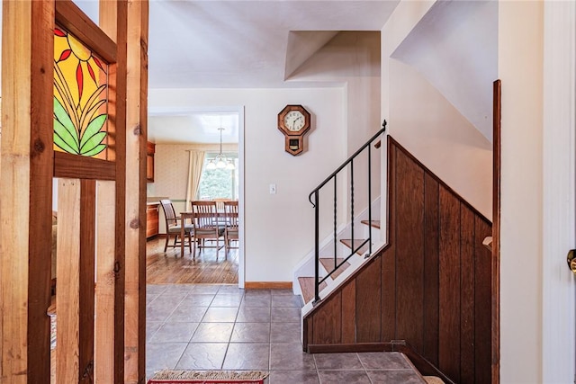 view of tiled entrance foyer