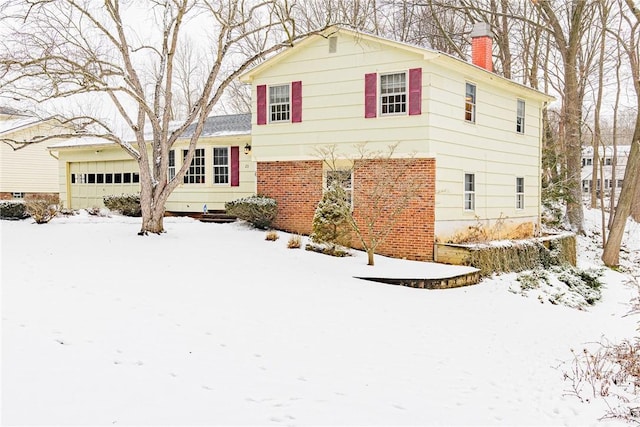 tri-level home featuring a garage