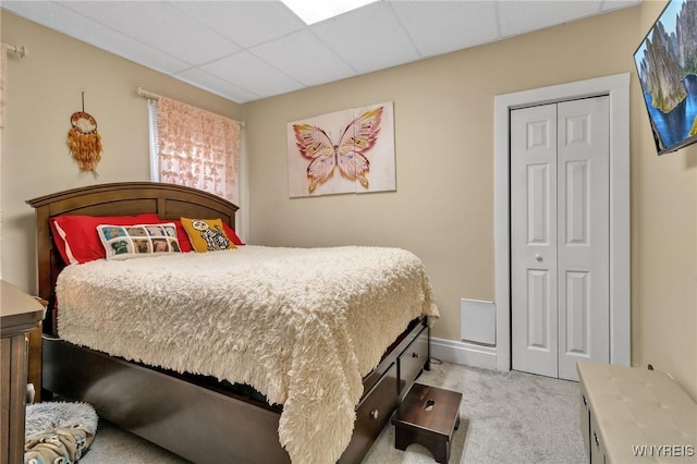 547 Potomac Ave, Buffalo, NY 14222 - carpeted bedroom with a paneled ceiling and a closet